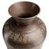 Grand vase oriental couleur cuivre foncé patiné motifs dorés H85,5 cm NADOR