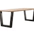 Table de repas rectangulaire vintage bois acacia et pied metal