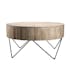Table ronde en bois et metal de style contemporain