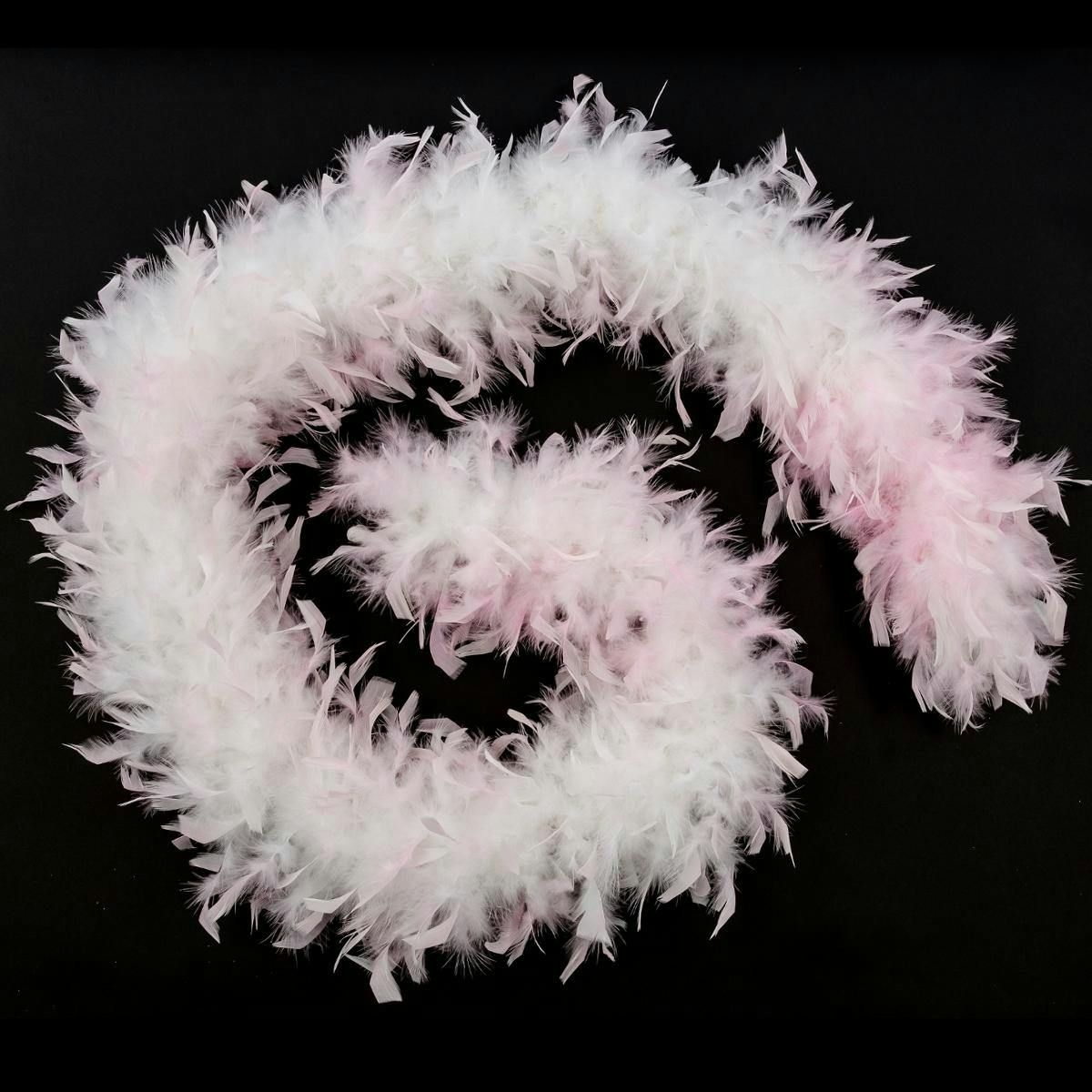 Guirlande de Noël en plumes rose et blanc (2m)