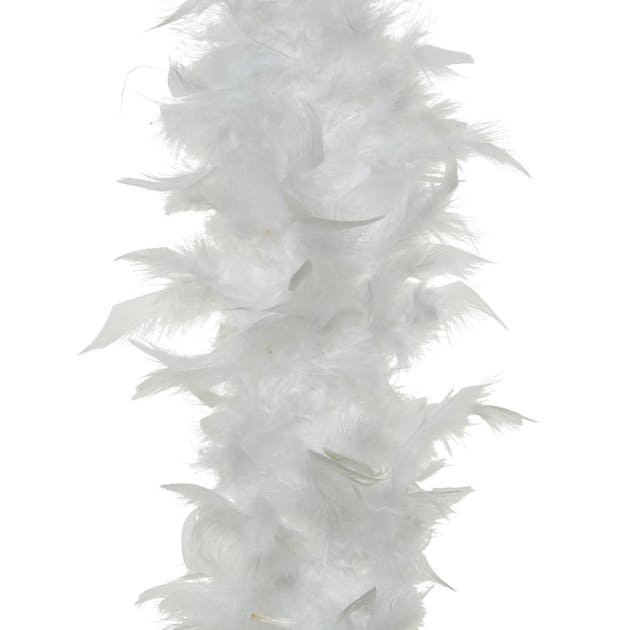 Guirlande de Noël Plumes BOA Blanche L 160 cm collection Sarah B. -  Guirlandes de noël et cheveux d'ange pour sapin - Décomania