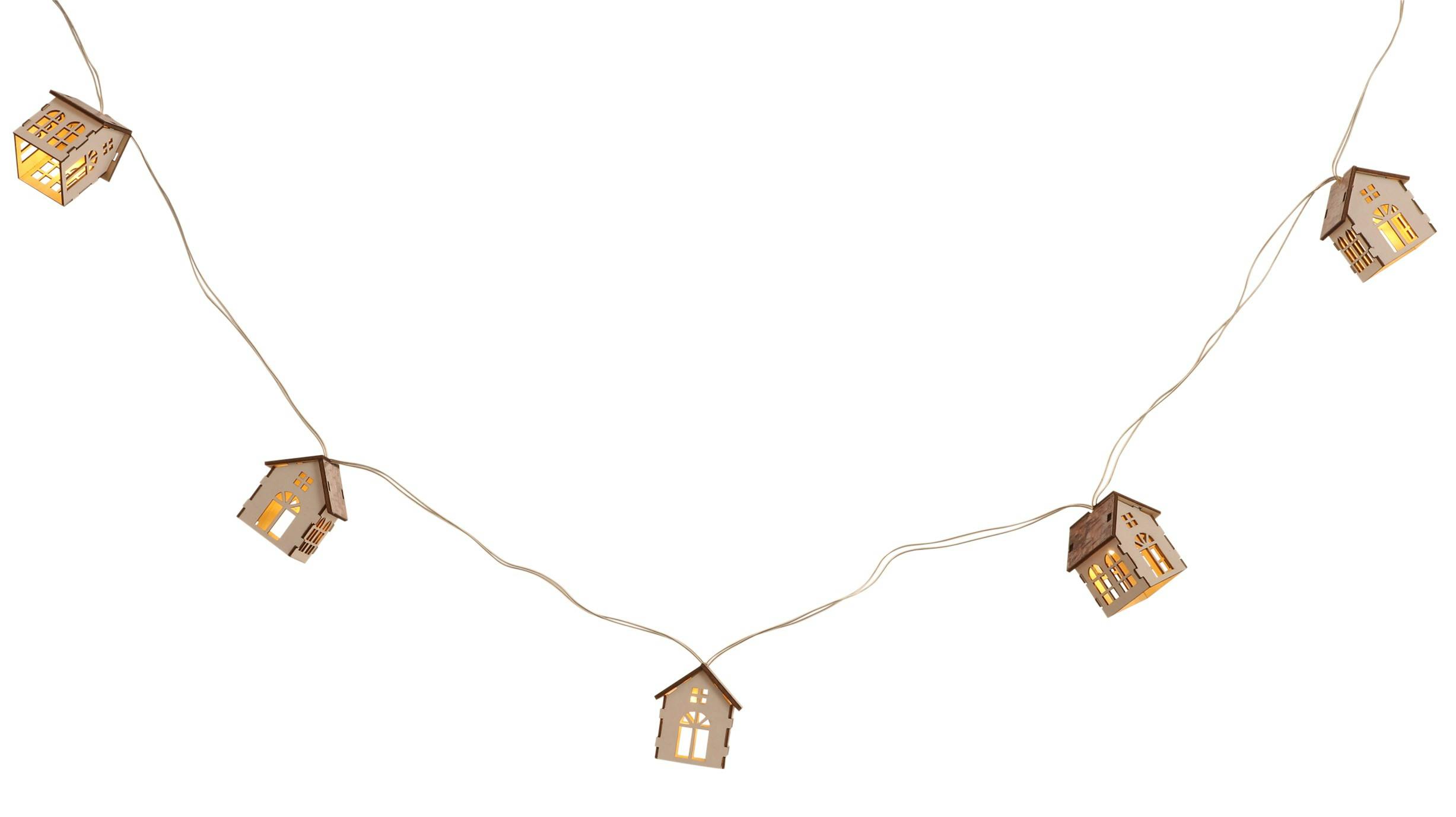 Guirlande de maisons lumineuses