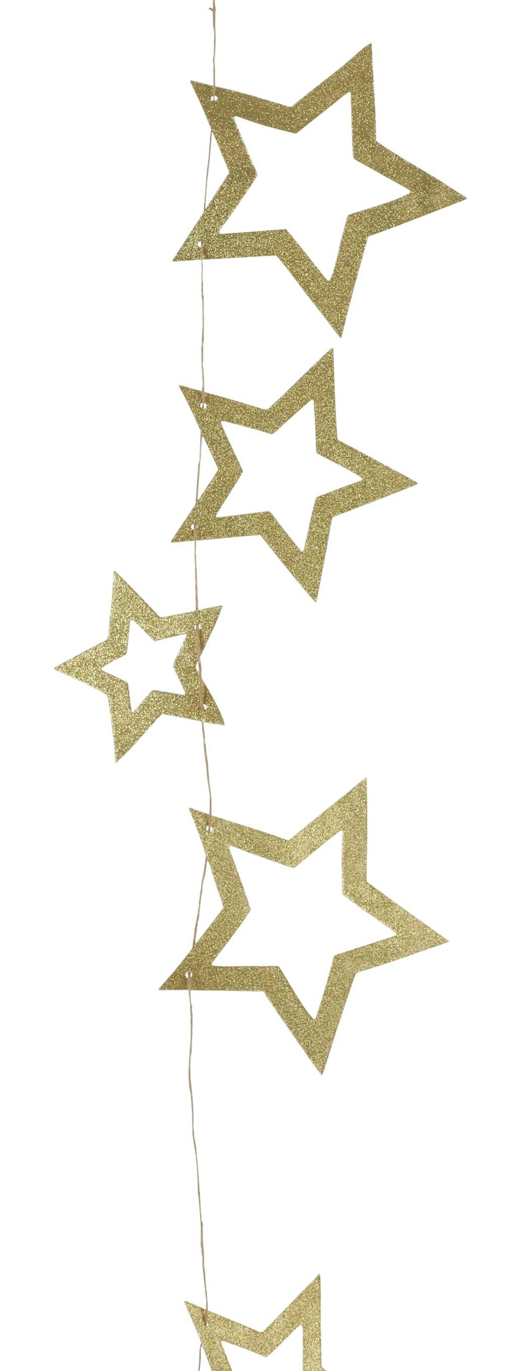 Guirlande d'Etoiles dorées250 cm