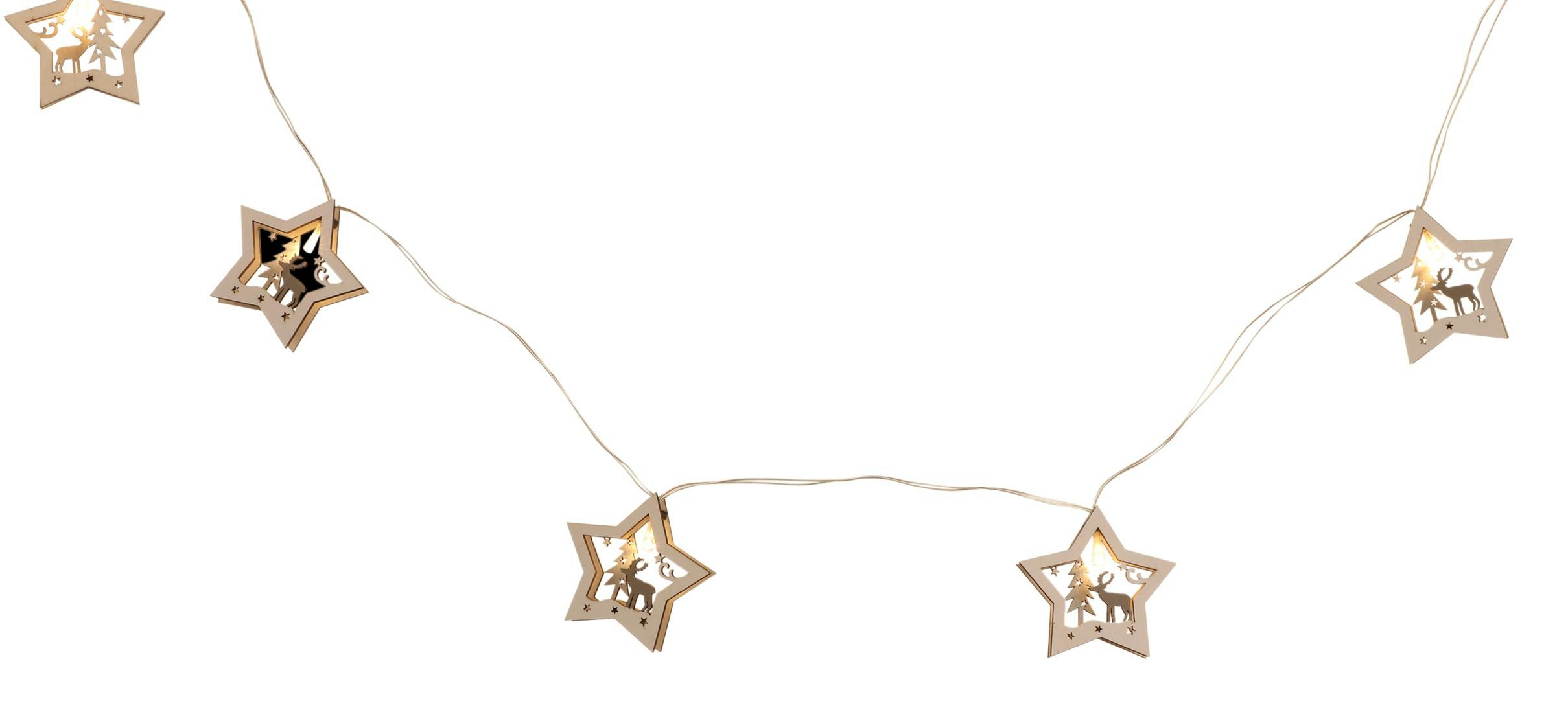 Guirlande d'Etoiles lumineuses scène de Noël
