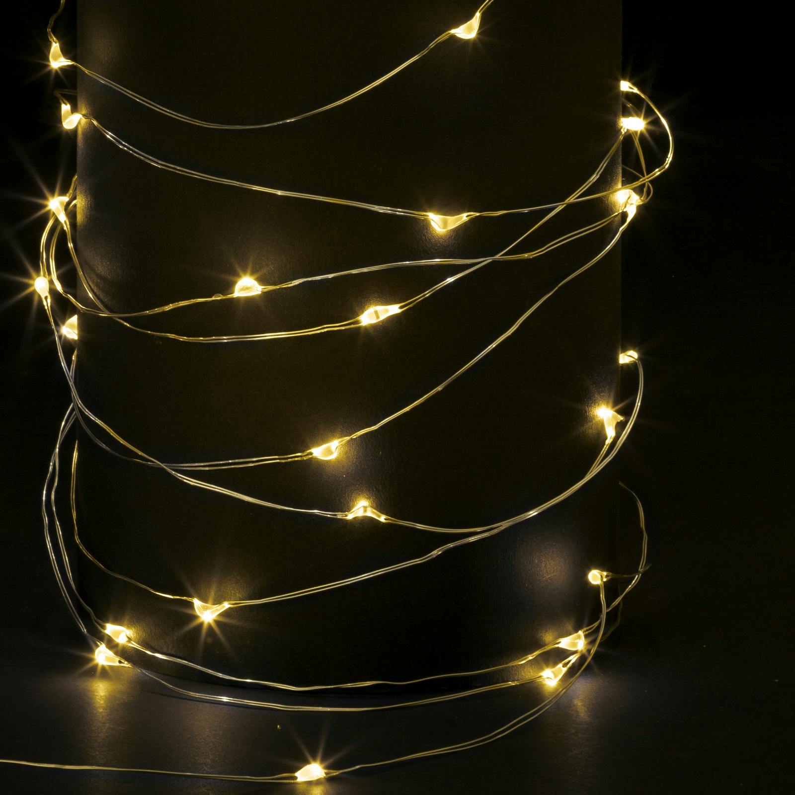 Guirlande d'intérieur 100 LED blanc chaud