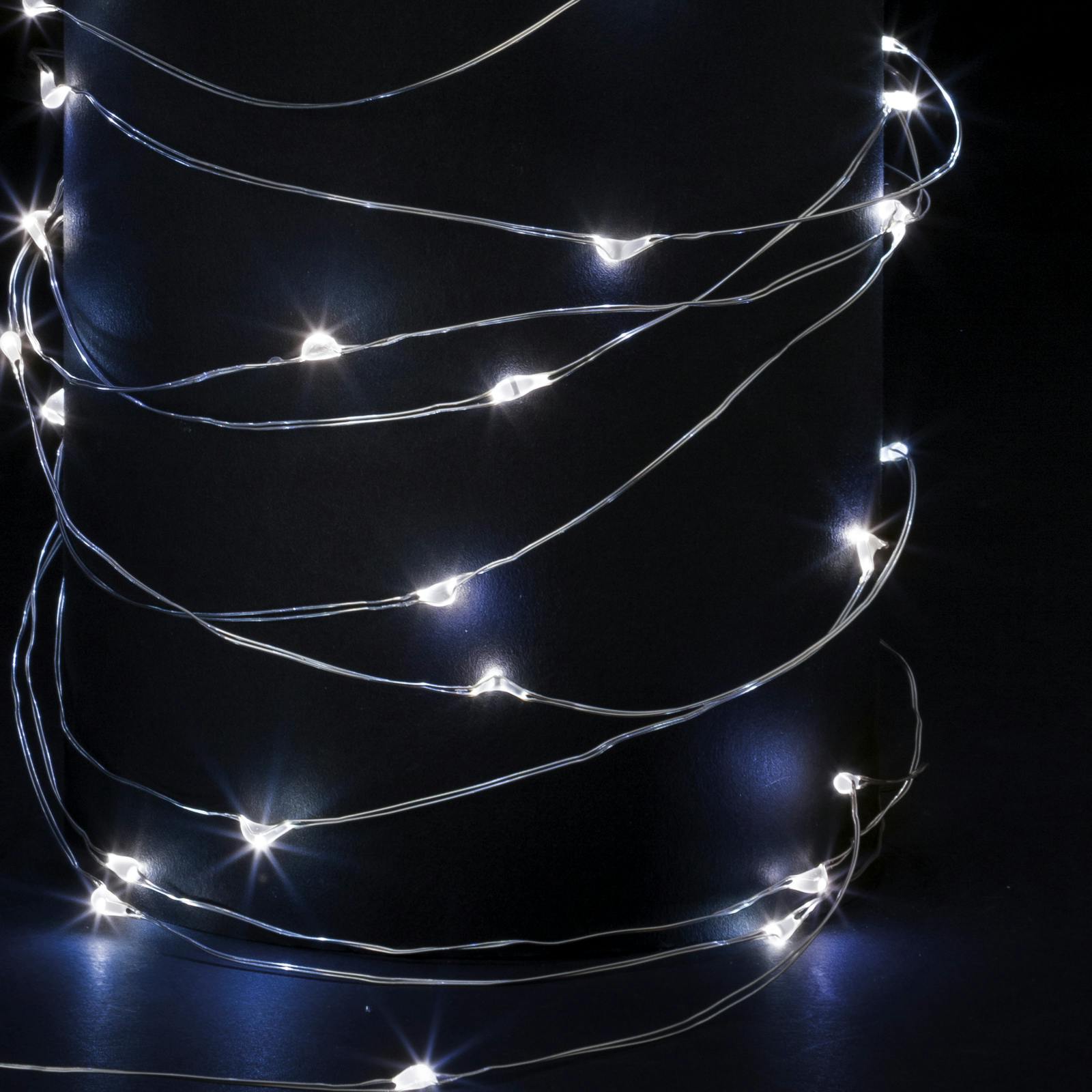Guirlande d'intérieur 100 LED blanc froid