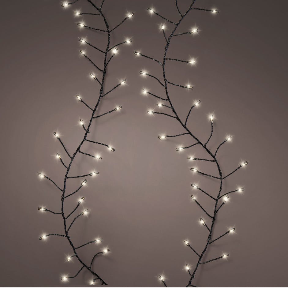 Guirlande lumineuse 12 m ampoules blanches clignotantes
