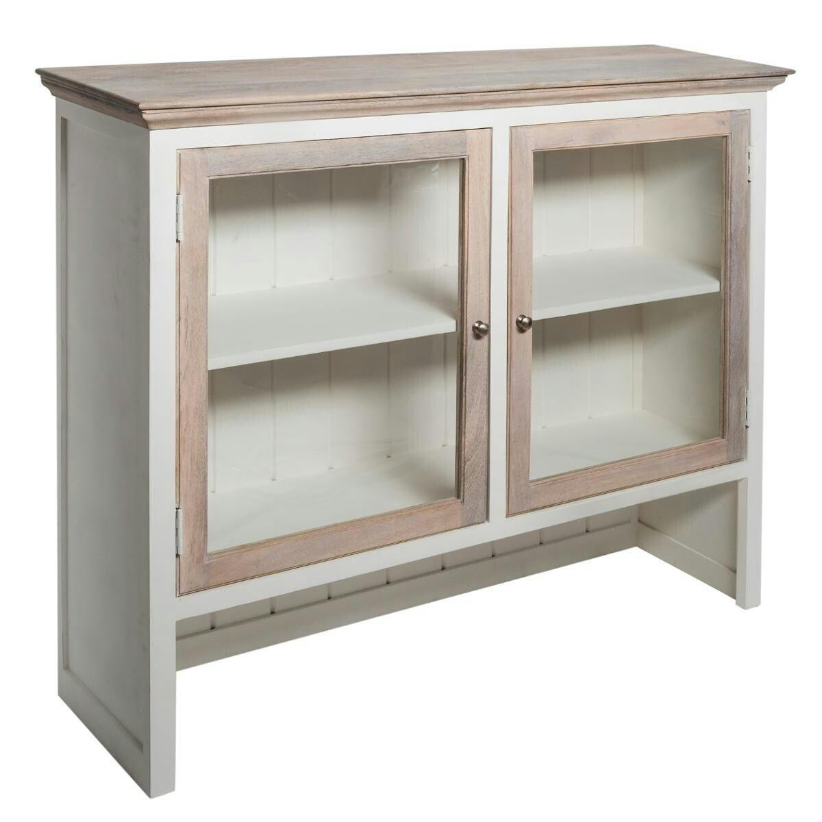 Haut de buffet blanc en bois ALESIA