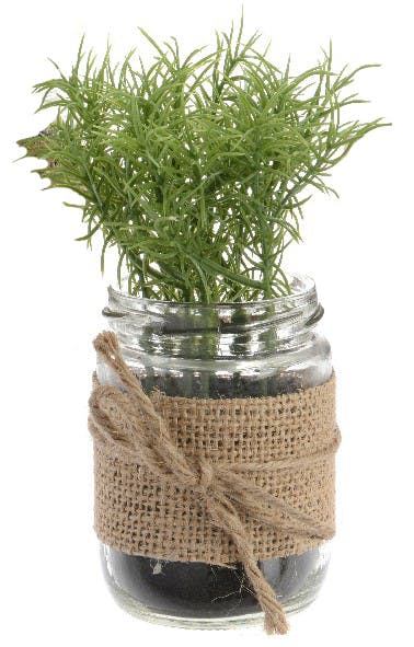 Herbe romarin pot jute M3