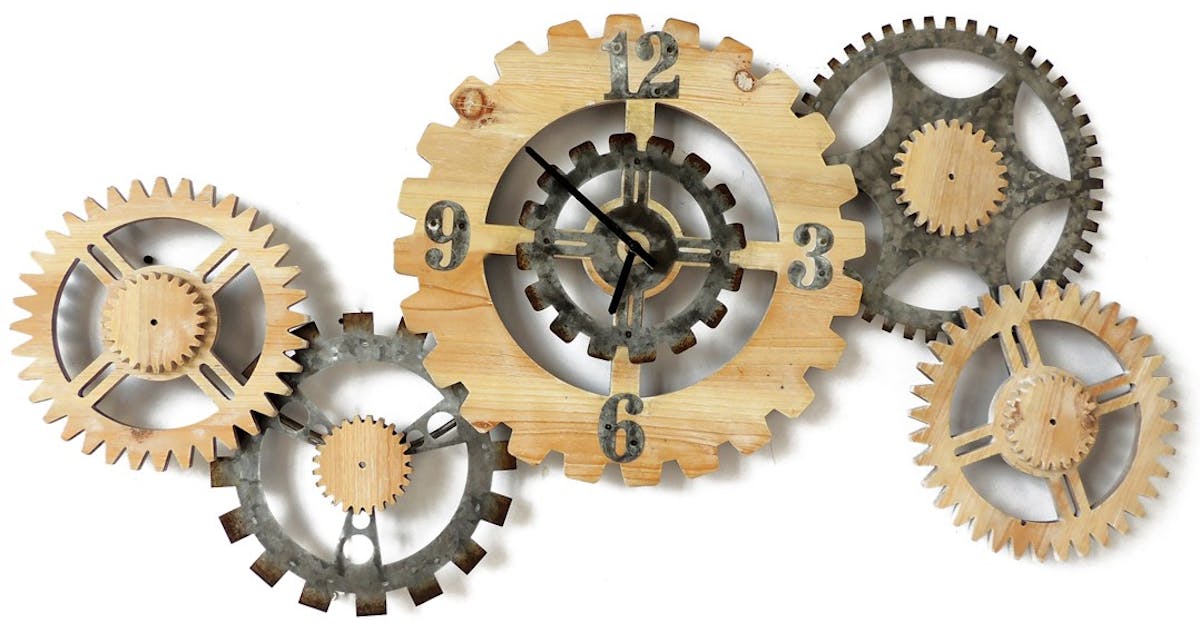 Horloge Engrenage Metal Et Bois Horloges Pier Import Horloge Engrenage Metal Et Bois Horloges Pier Import