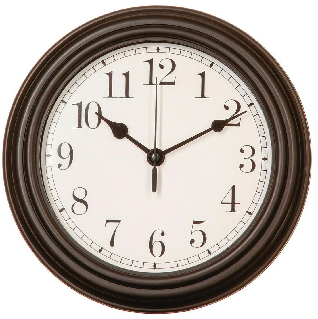 Horloge murale avec moulure style Classique D 22 cm - Coloris Noir