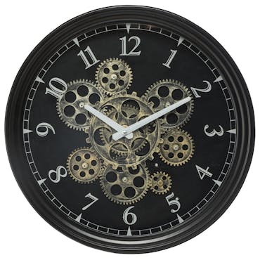 Horloge murale décor mécanisme en métal D37 cm