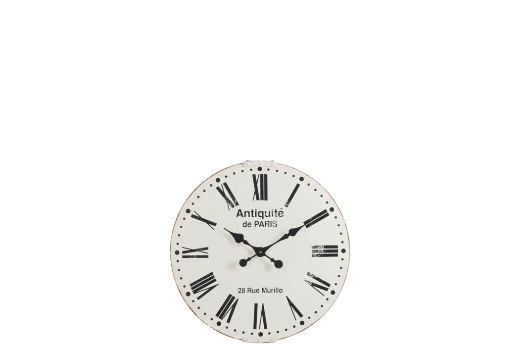 Horloge murale en métal, "Antiquités de Paris" - D61cm