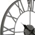 Horloge murale en métal style Vintage D 40 cm - Lignes sobres et épurées - Coloris Gris