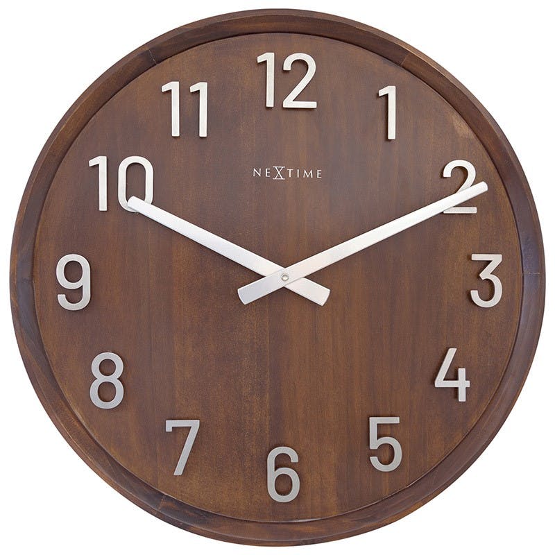 Horloge murale moderne marron