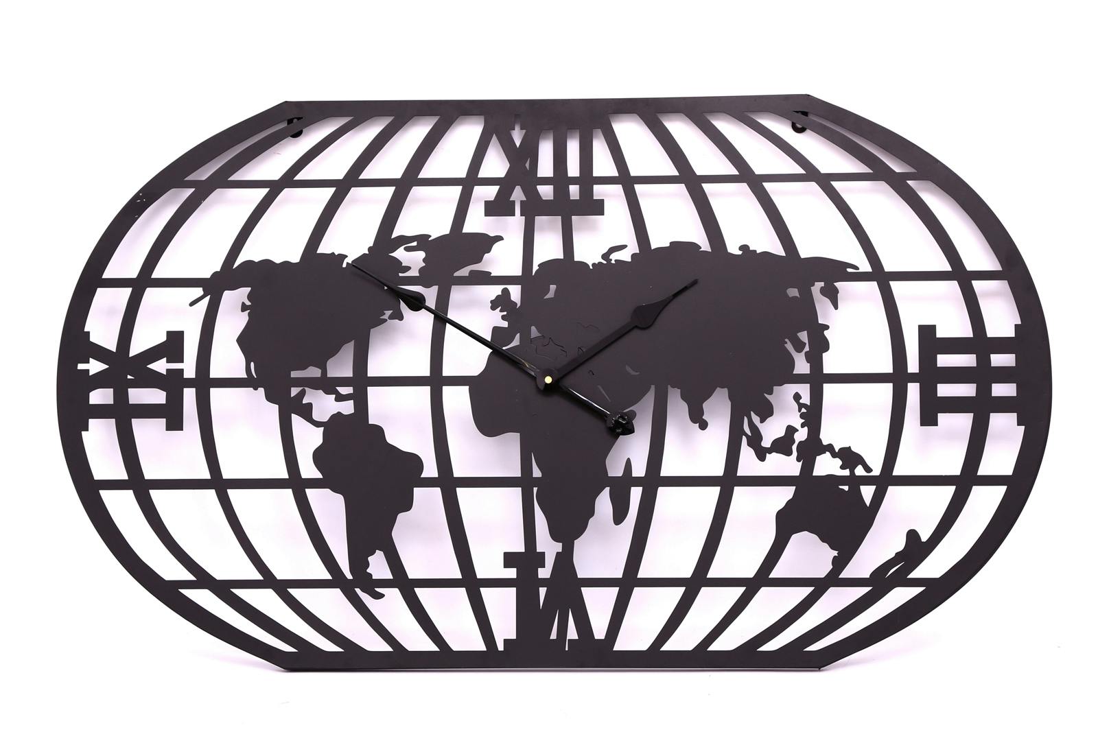 Horloge Planisphère en métal 99cm