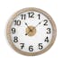 Horloge ronde bois clair fond blanc 70 cm