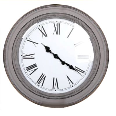 Horloge ronde couleur taupe style antique D58,5x6cm