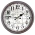 Horloge ronde métal couleur ébène style mappemonde D40cm
