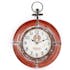 Horloge ronde métal rouge style rétro avec gousset déco 42x31x6,5cm