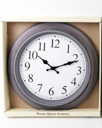 Horloge ronde rétro grise D40cm
