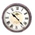 Horloge rustique ronde métal vieilli "Hotel Westminster" D40cm