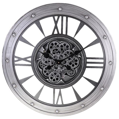 Horloge vintage engrenages cerclés