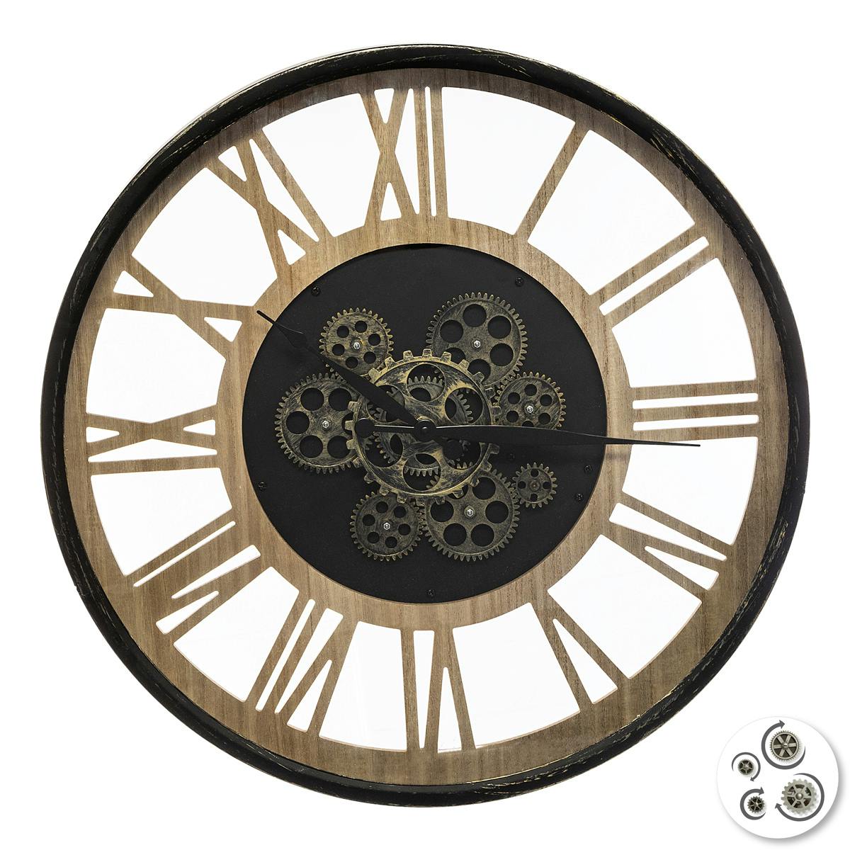 Horloge vintage noire D 57 cm