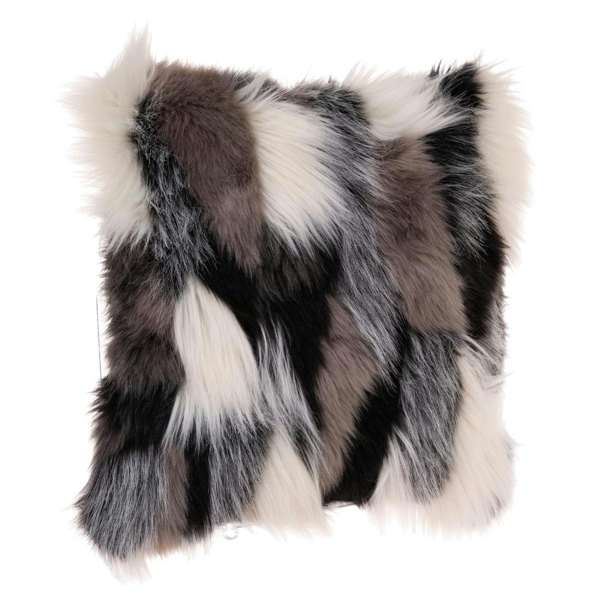 Housse de coussin pils longs camaieu de gris