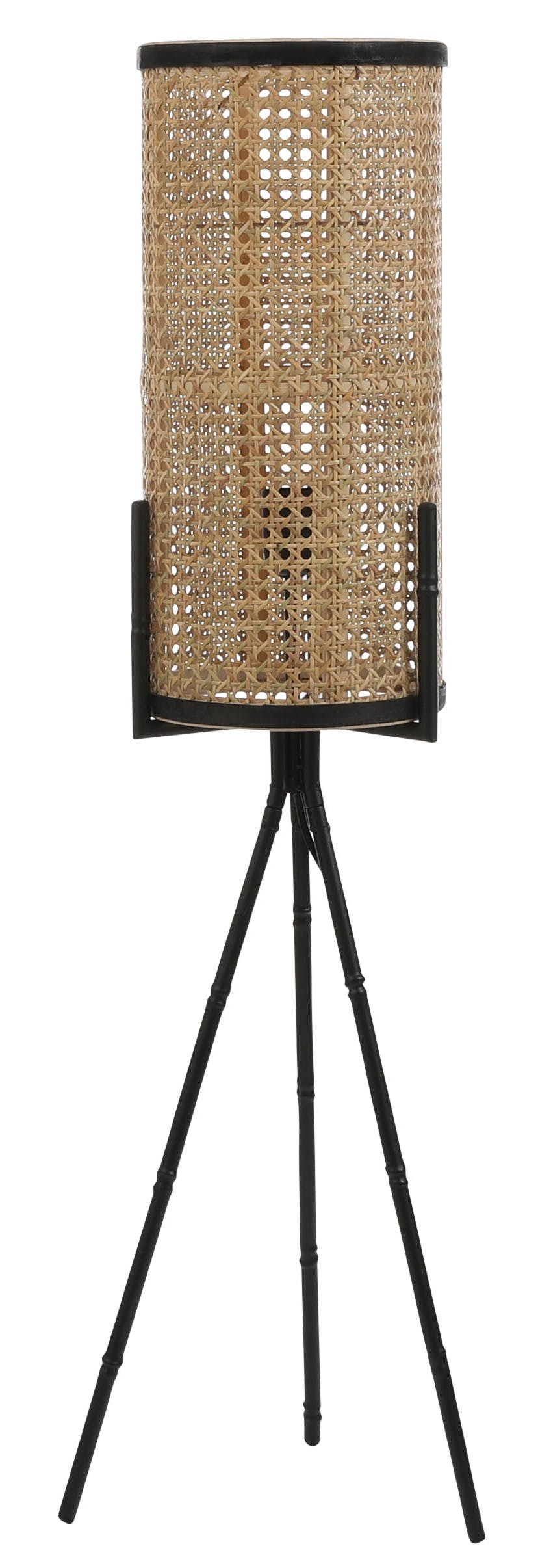 Lampadaire abat-jour rattan H 109 cm