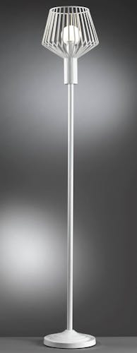 Lampadaire blanc fils métalliques