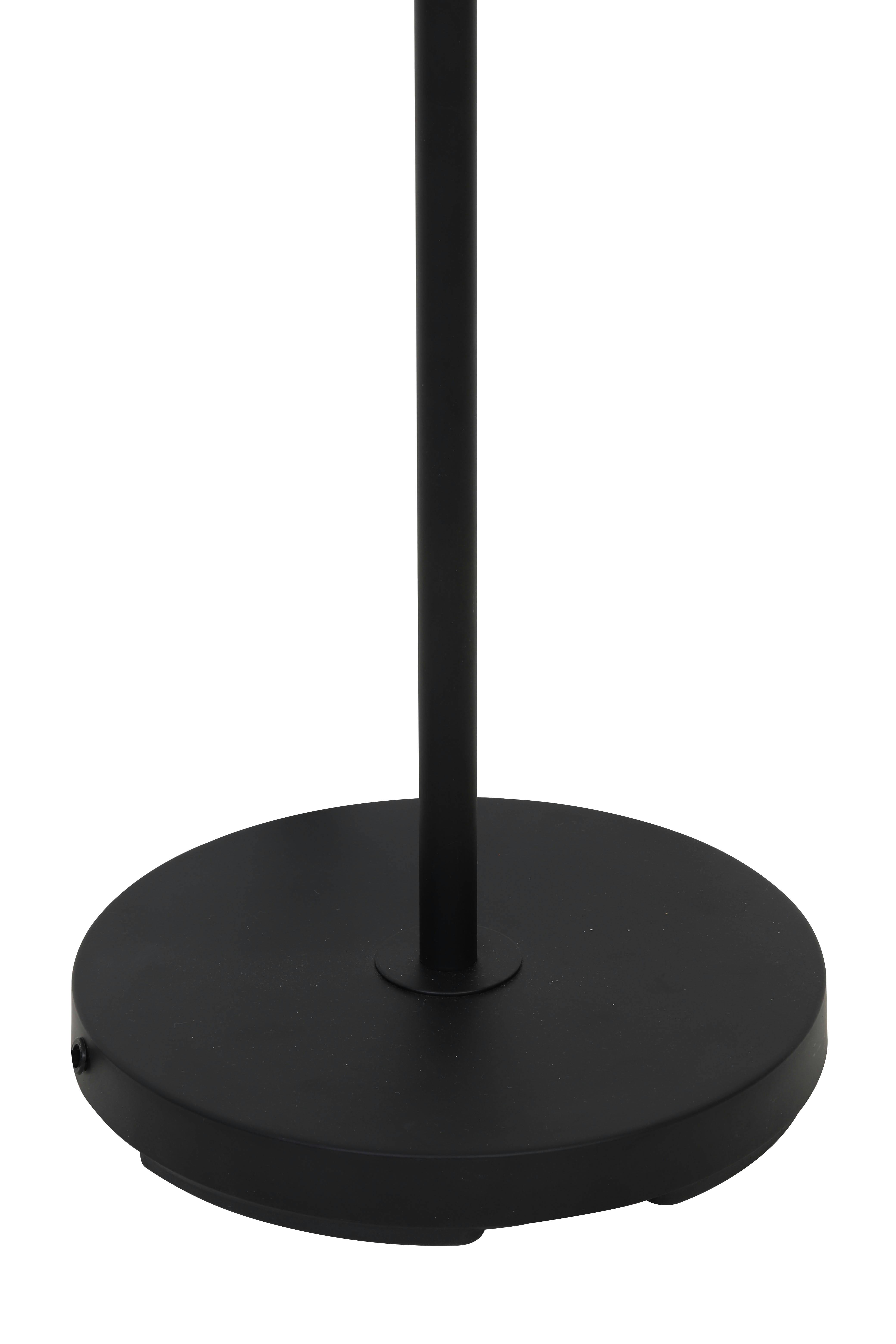 Lampadaire contemporain métal noir mat verre