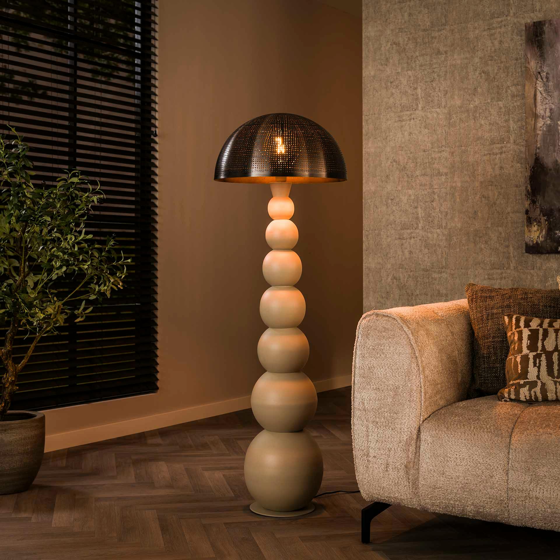 Lampadaire de salon pied boule NOVA