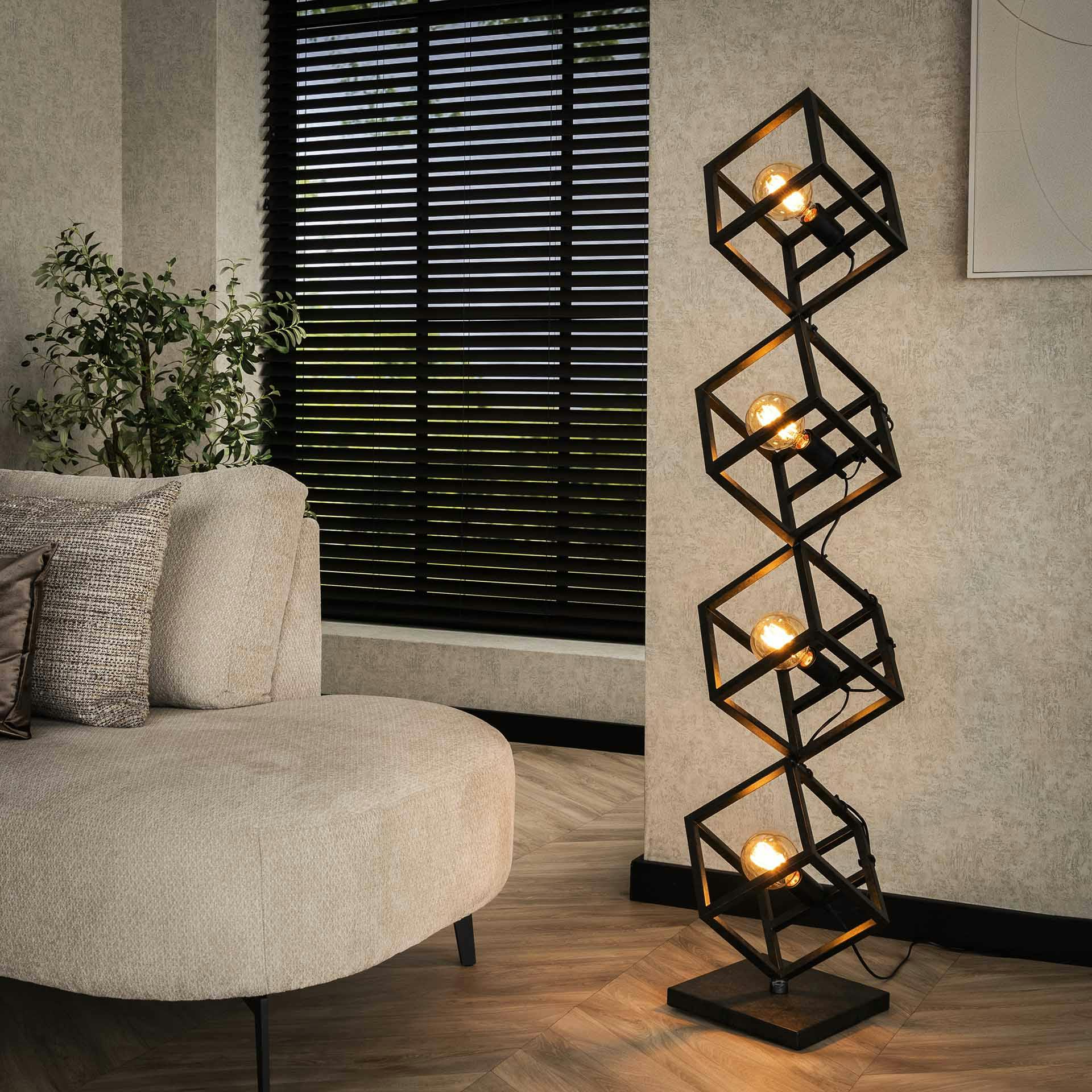 Lampadaire design avec cubes en métal RALF