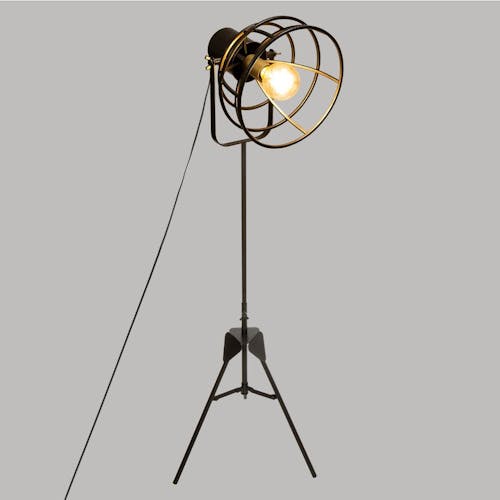 Lampadaire industriel style projecteur