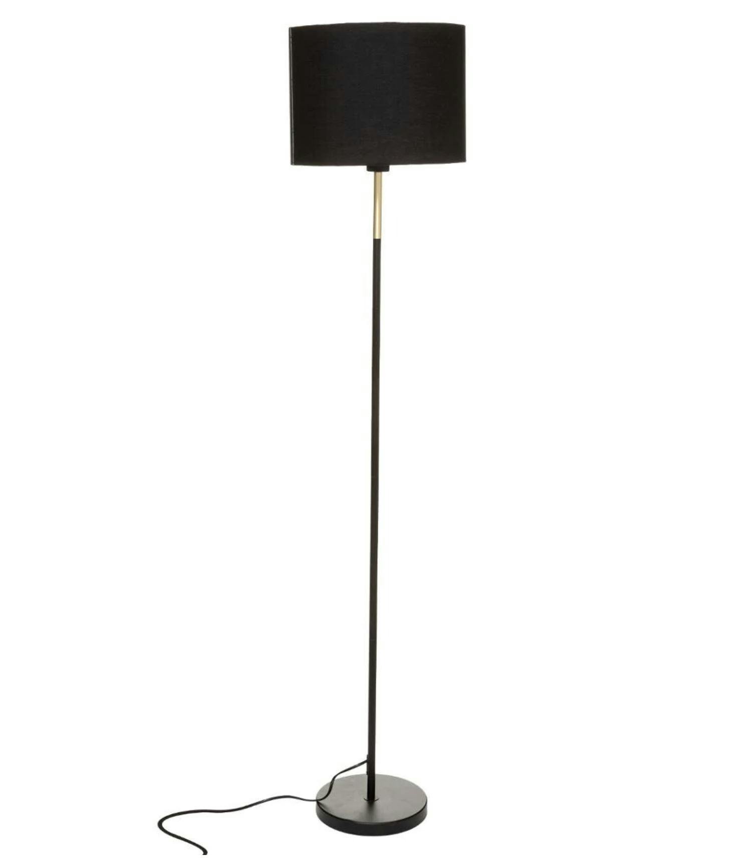 Lampadaire moderne noir et or