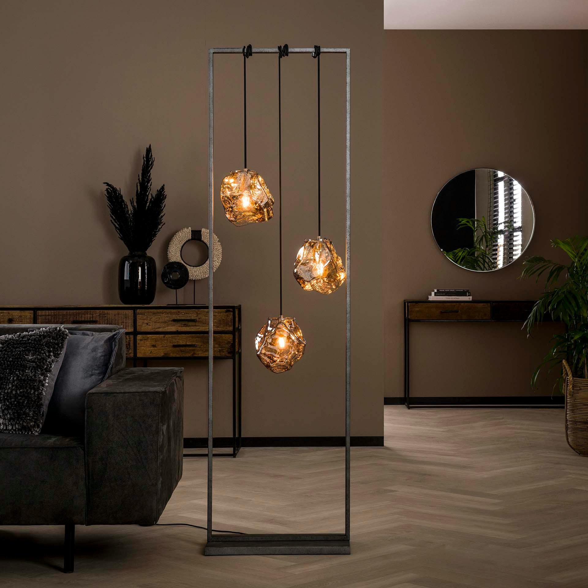 Lampadaire moderne sur cadre 3 lampes NIAGARA