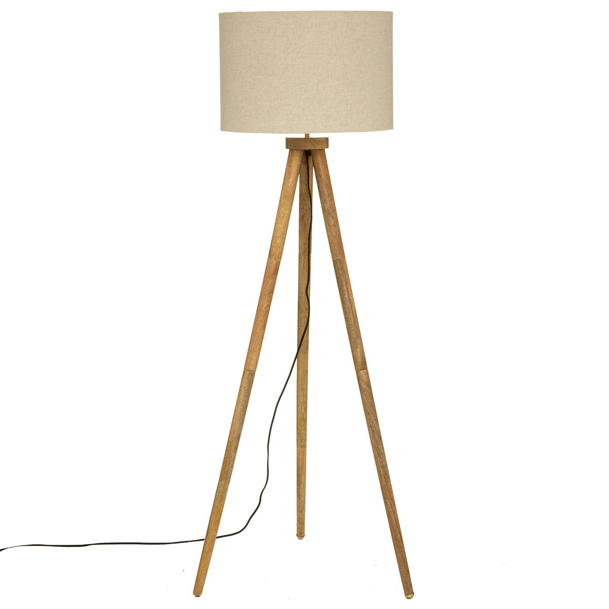 Lampadaire trépied couleur sable