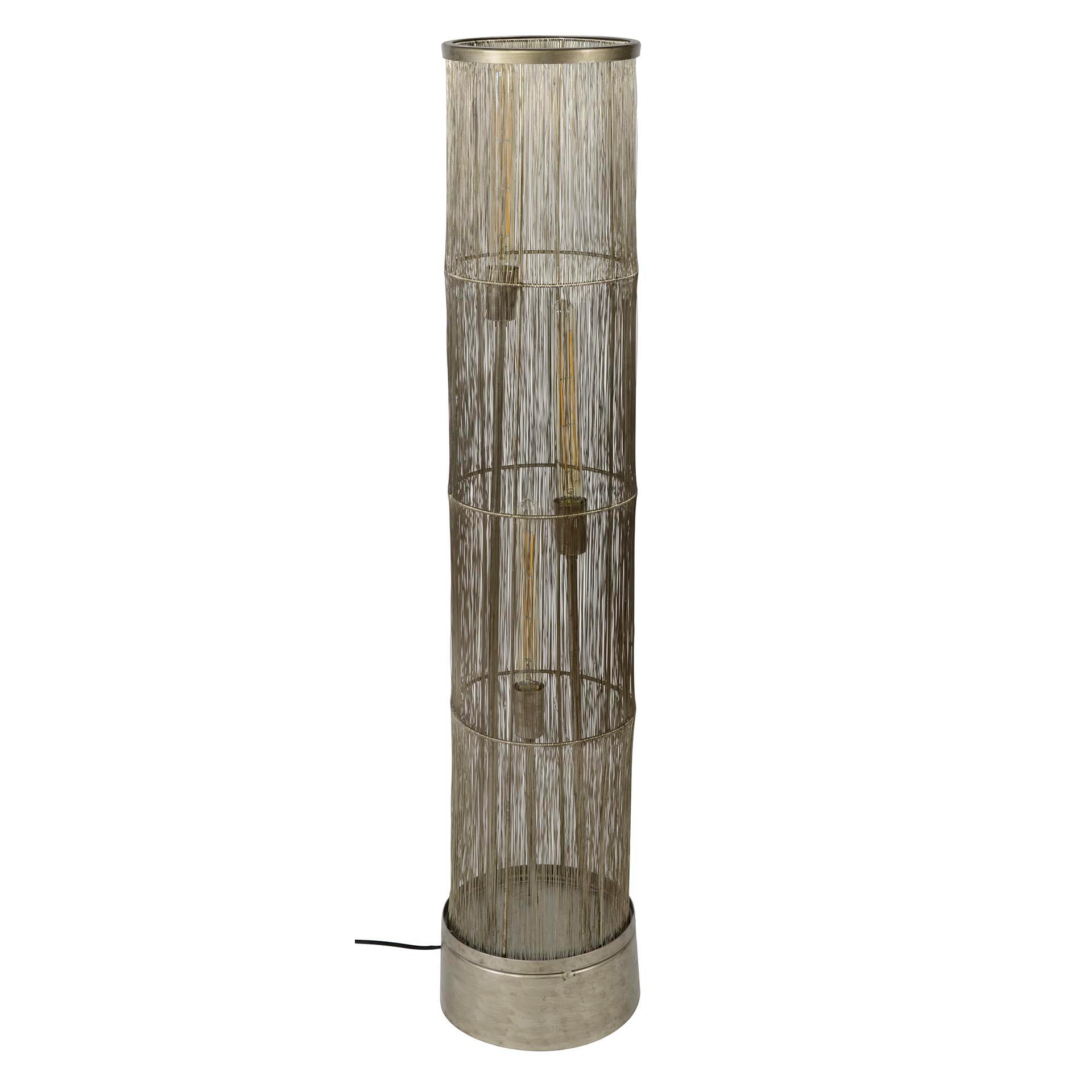 Lampadaire vintage filaire forme colonne métal vieilli RALF