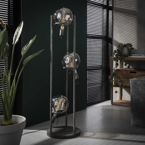 Lampadaire vintage style baladeuse 3 lampes RALF