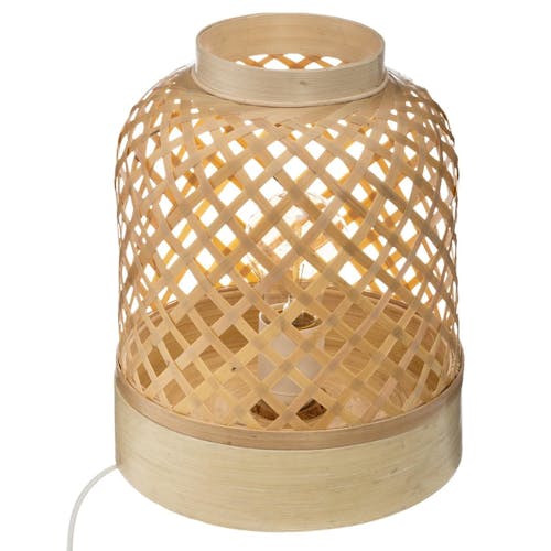 Lampe à poser à croisillons en bambou 30 cm