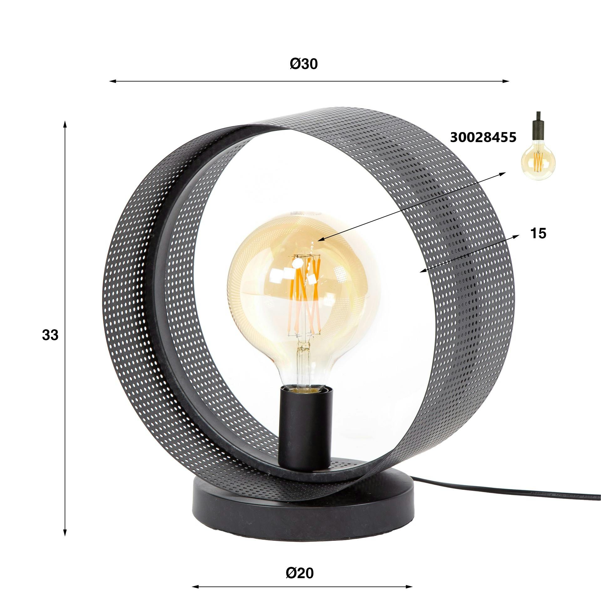 Lampe à poser design forme ronde RALF | Lampes à poser | Pier Import
