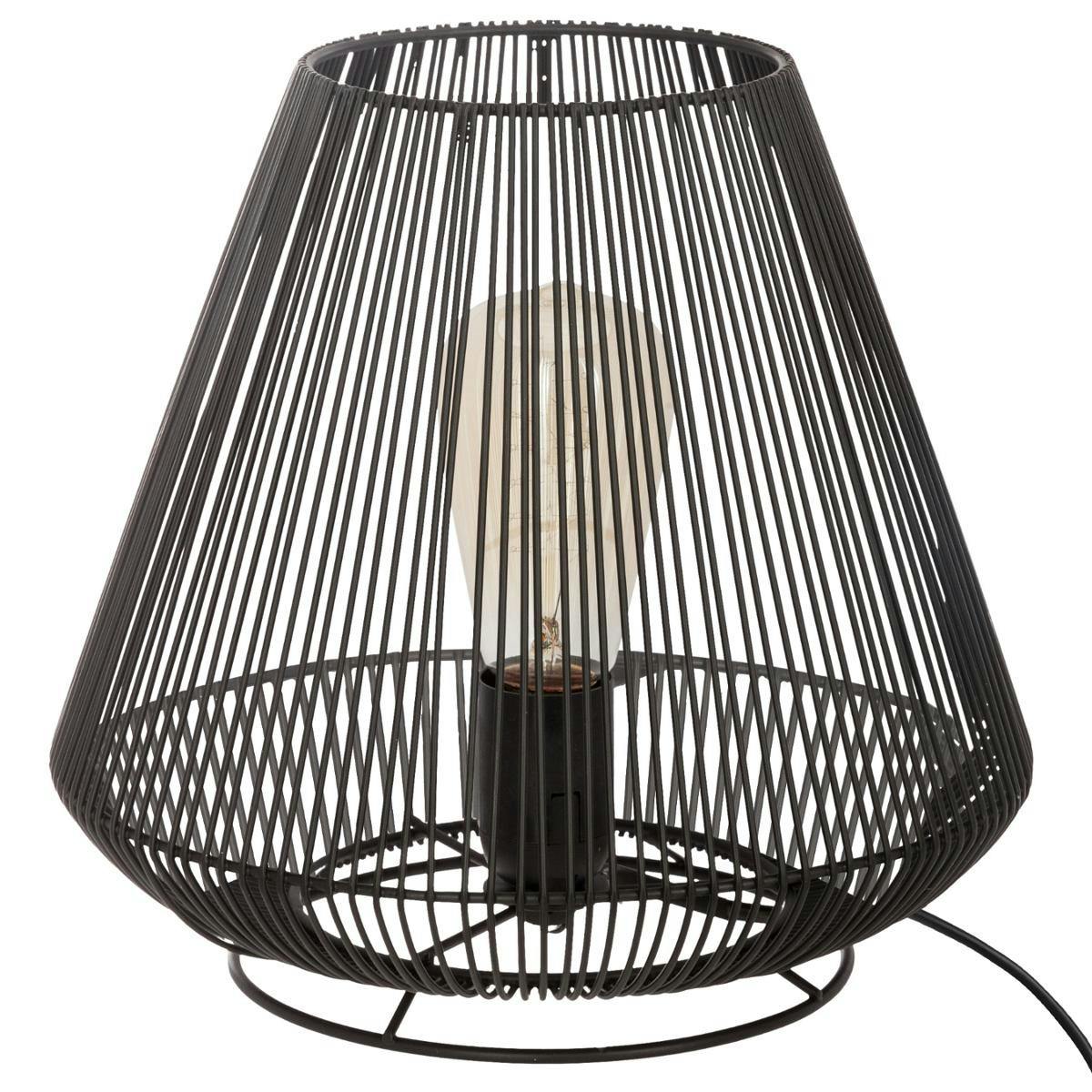 Lampe à poser design métal noir réf. 30022067