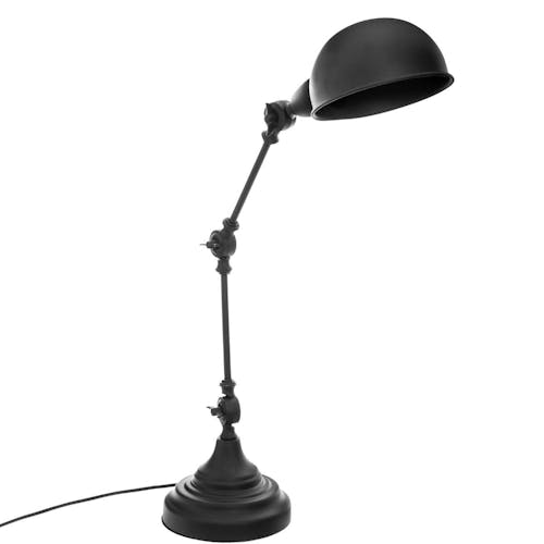 Lampe à poser en métal noir articulée 55 cm