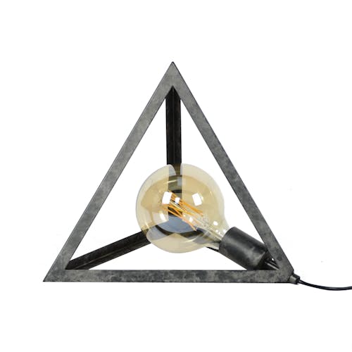 Lampe à poser industrielle forme pyramide RALF