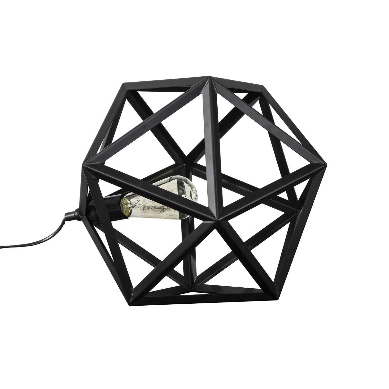 Lampe à poser métal noir forme hexagonale 41cm TRIBECA