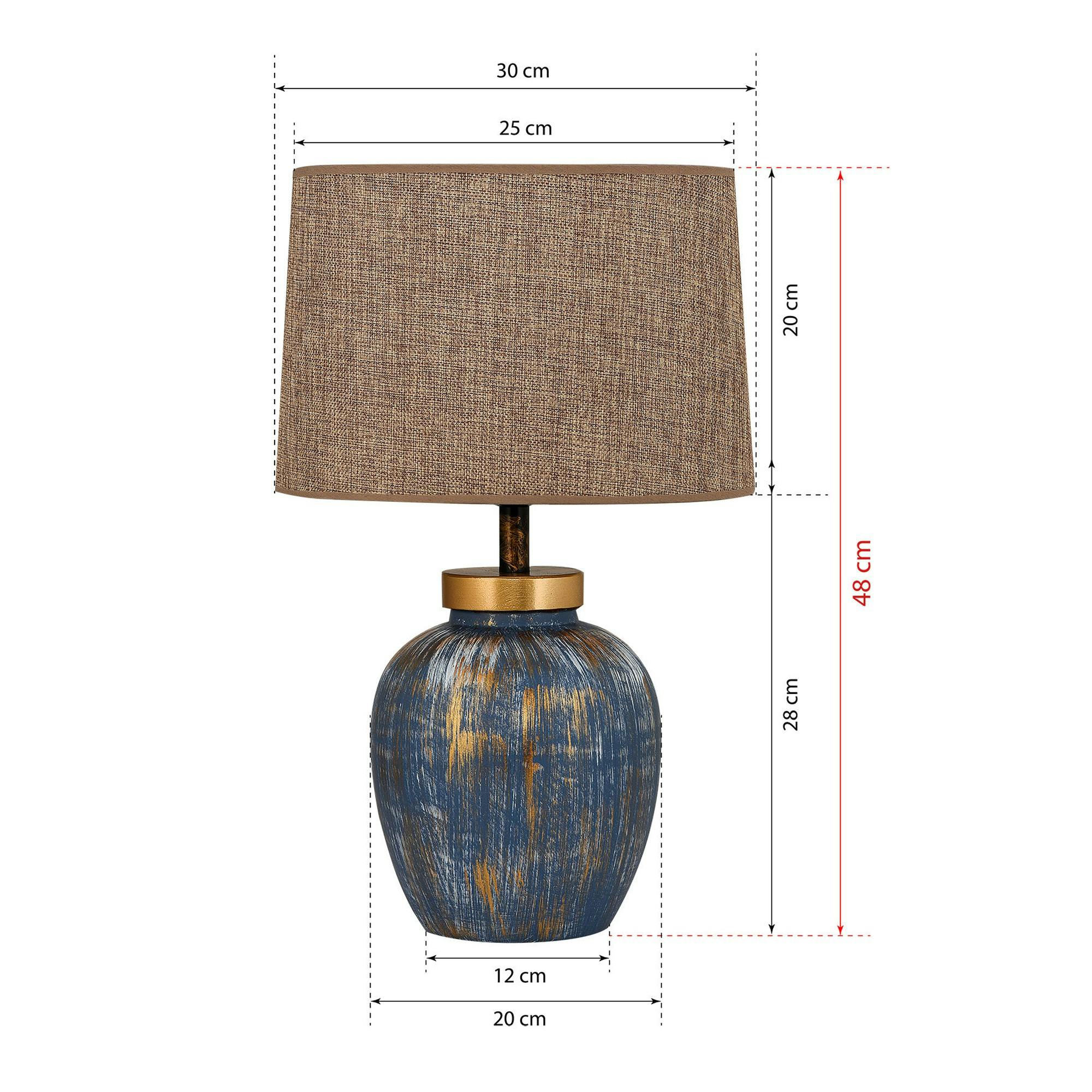 Lampe à poser Skriva, douille GU10, bleu tourterelle