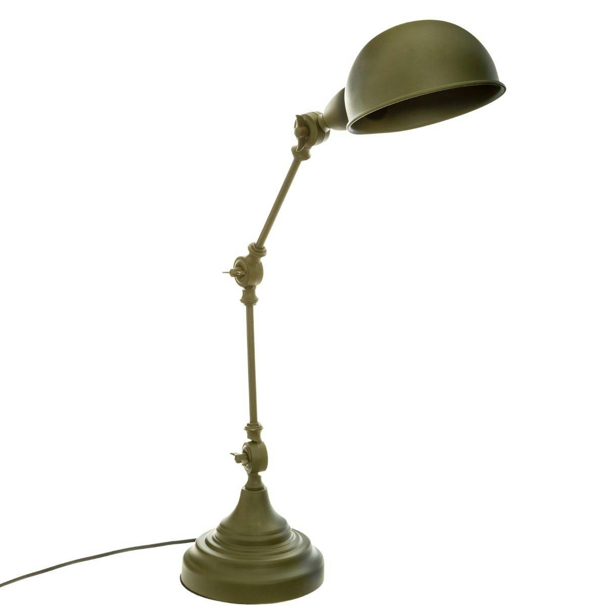 Lampe articulée à poser en métal vert kaki 55 cm