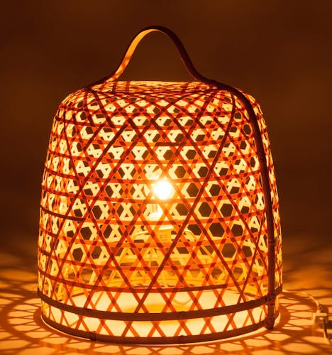 Lampe bambou forme cloche réf. 30021947