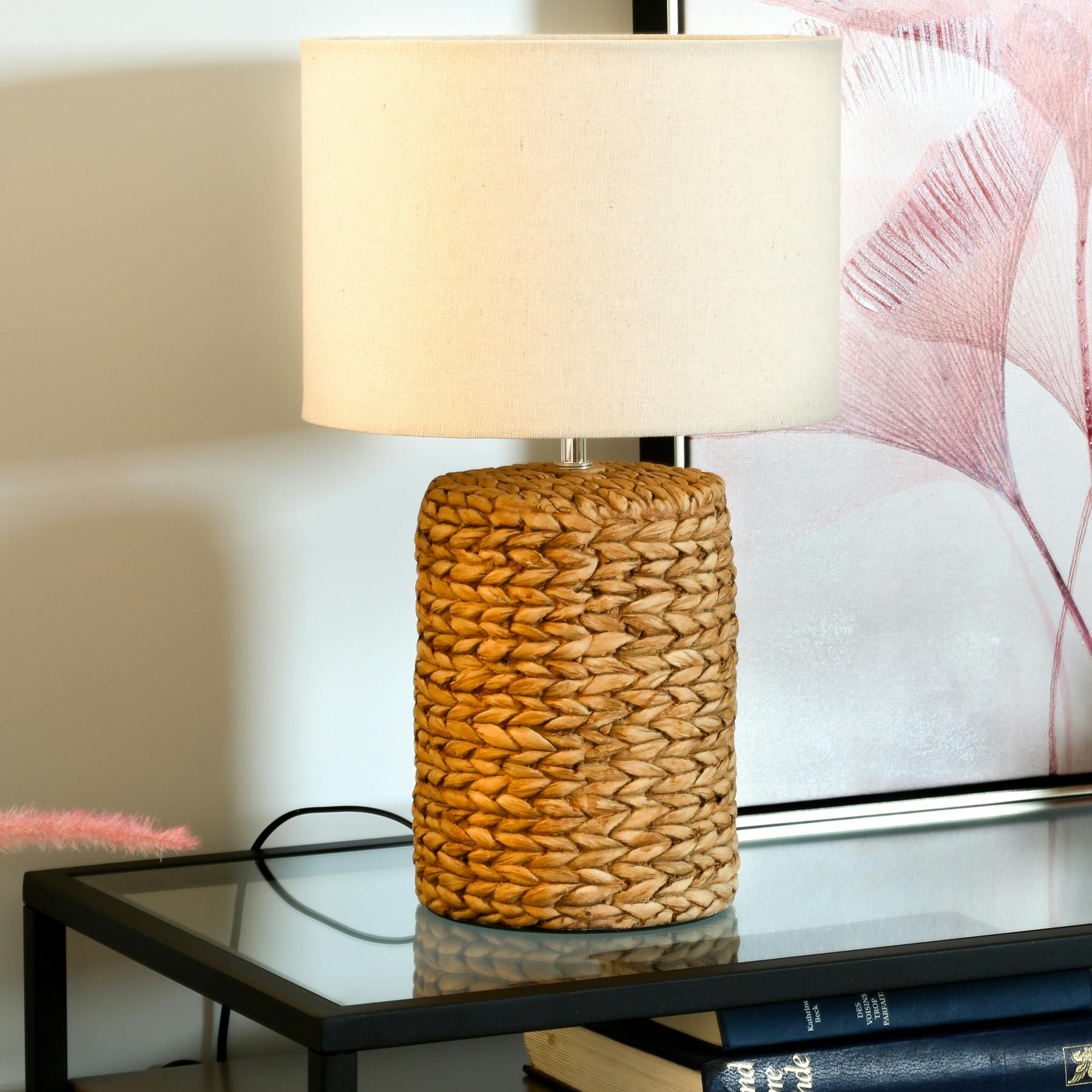 Lampe béton jacinthe d'eau 46 cm